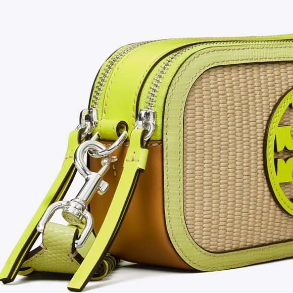 SOLD NWT Tory Burch Mini Miller Raffia Crossbody Bag - Picture 4 of 15